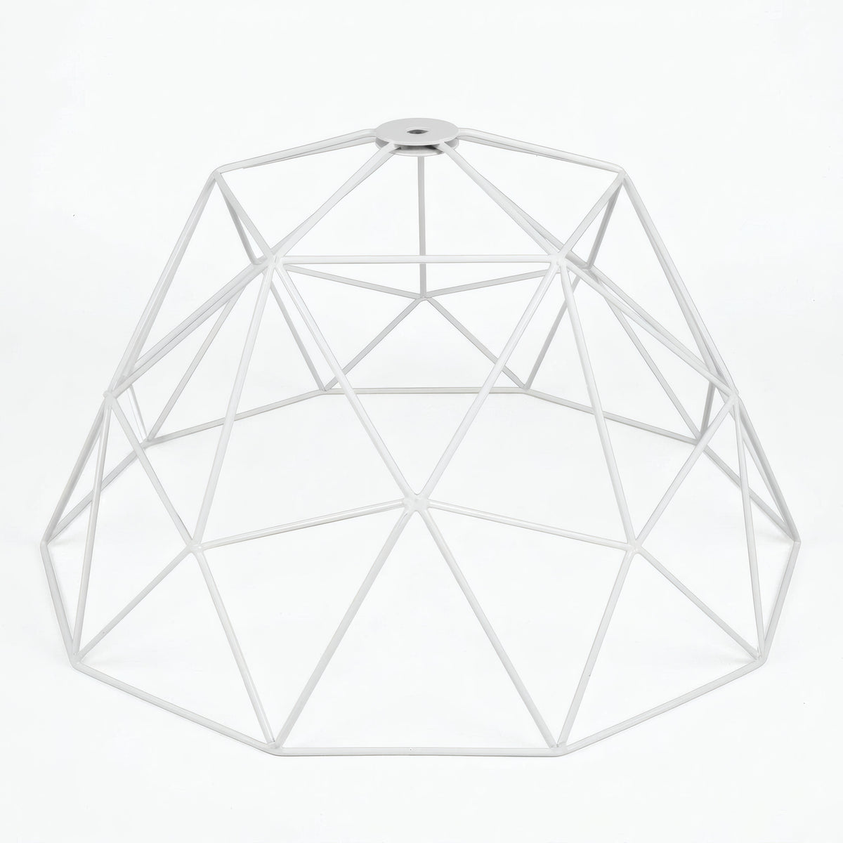 Paralume gabbia a cupola XL Ø 35 cm con portalampada E27 — Bianco