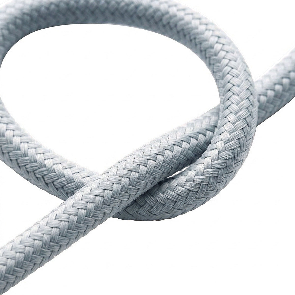 Cavo tessile rotondo effetto seta – Blu grigio chiaro