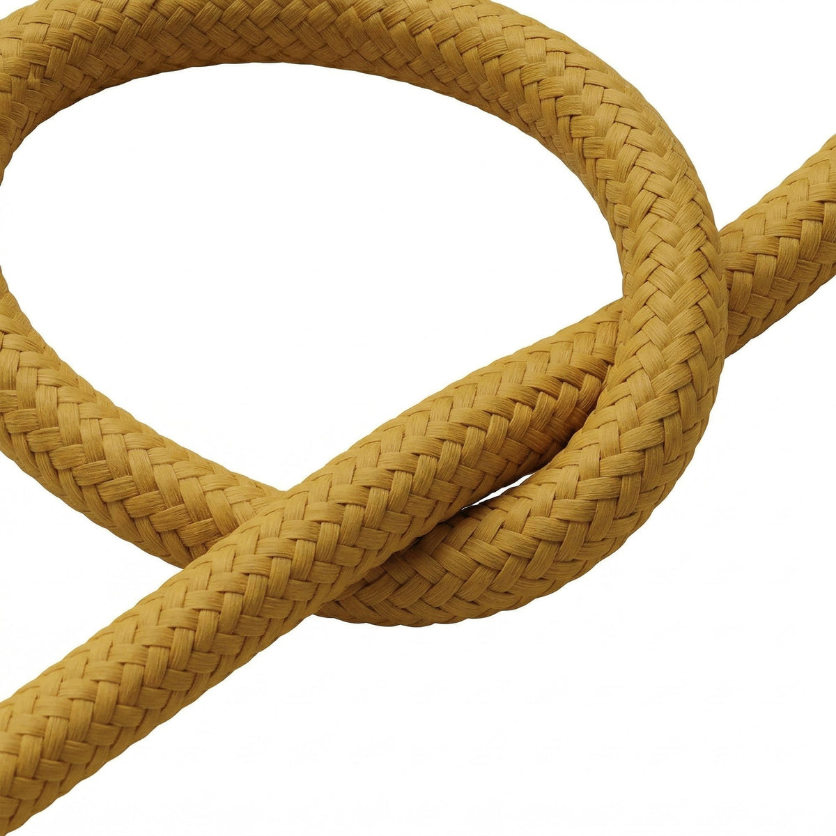 Cavo tessile rotondo effetto seta – Giallo senape