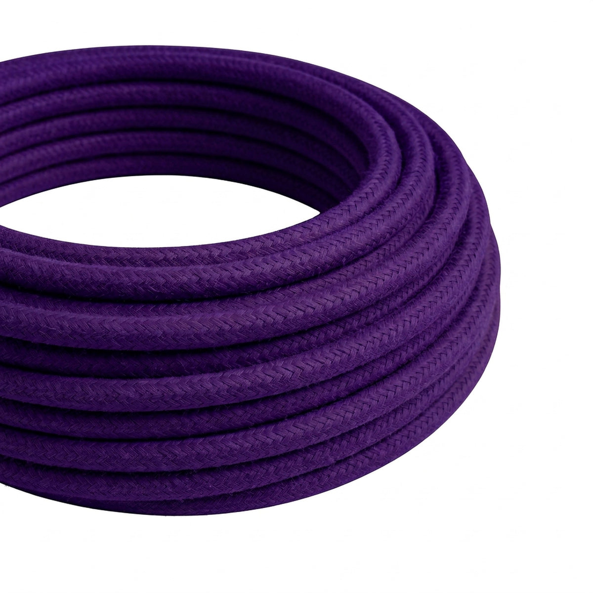 Cavo tessile rotondo effetto seta – Viola imperiale