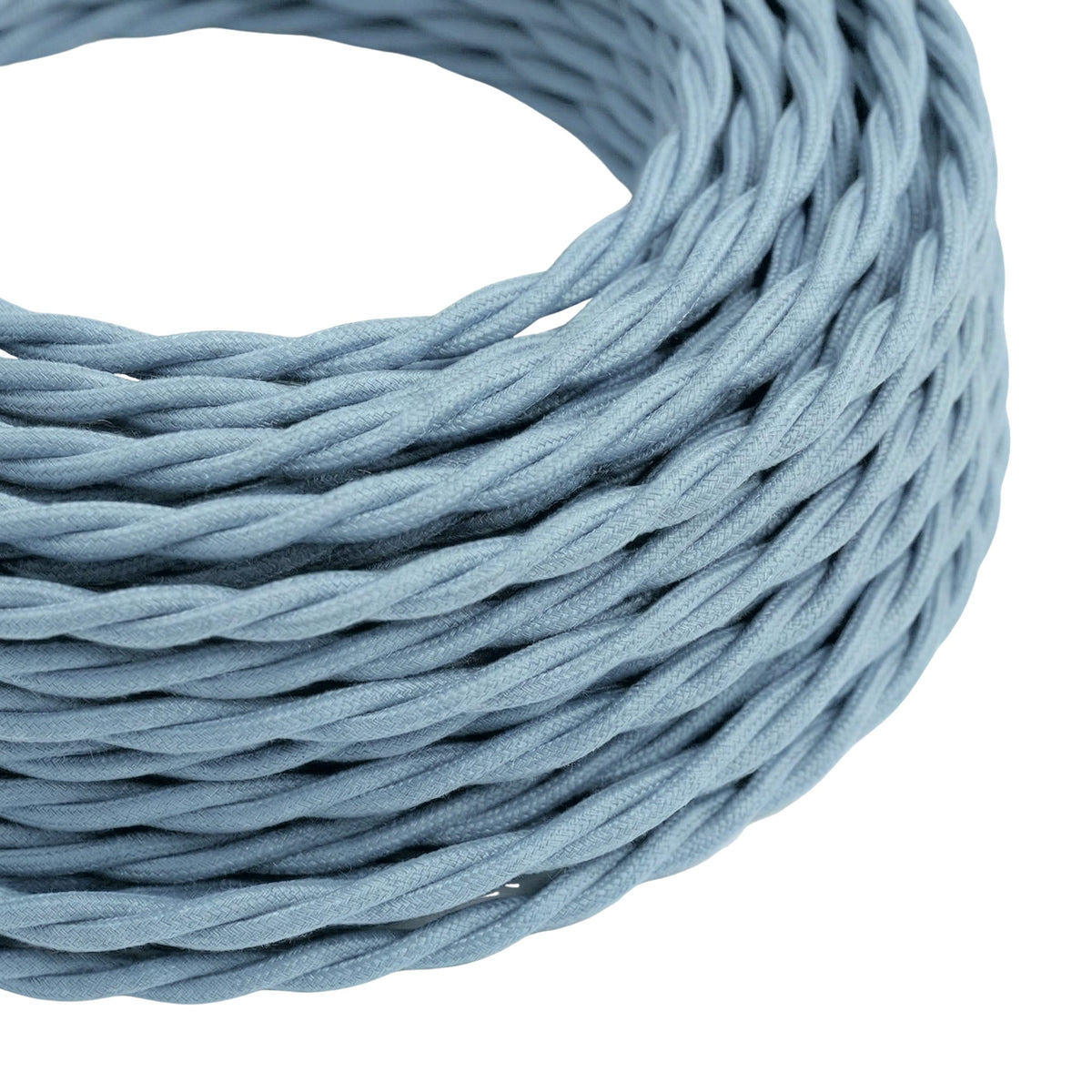 Cavo tessile intrecciato in cotone – Blu oceano
