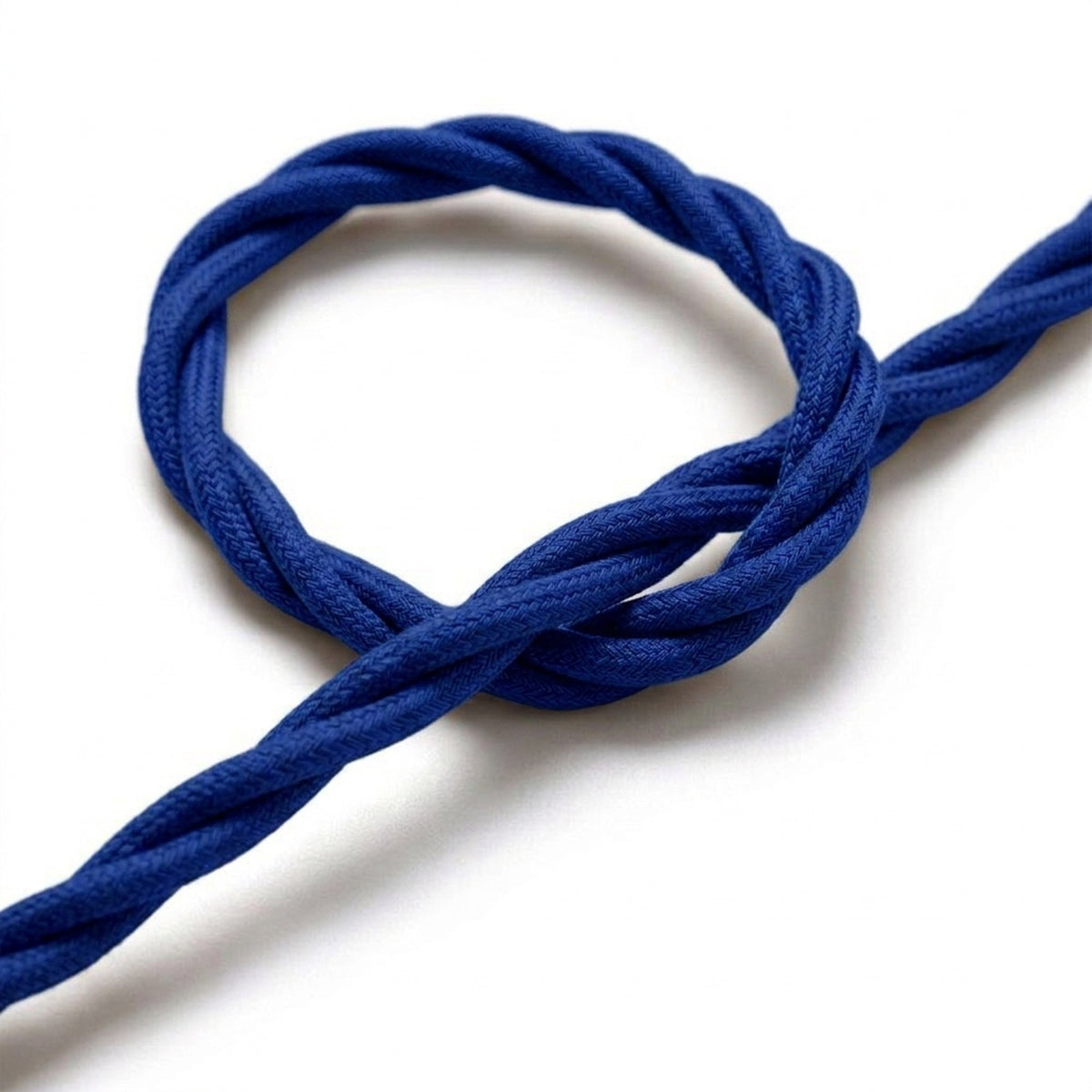 Cavo tessile intrecciato effetto seta – Blu classico