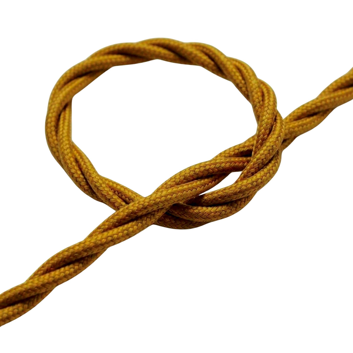 Cavo tessile intrecciato effetto seta – Oro