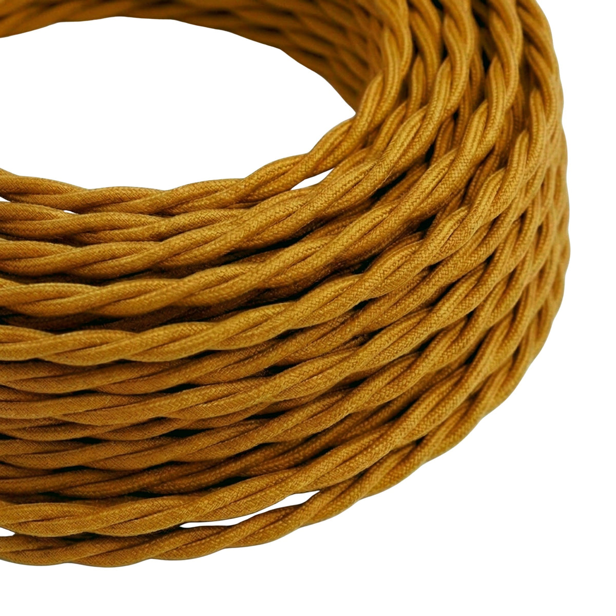 Cavo tessile intrecciato effetto seta – Oro