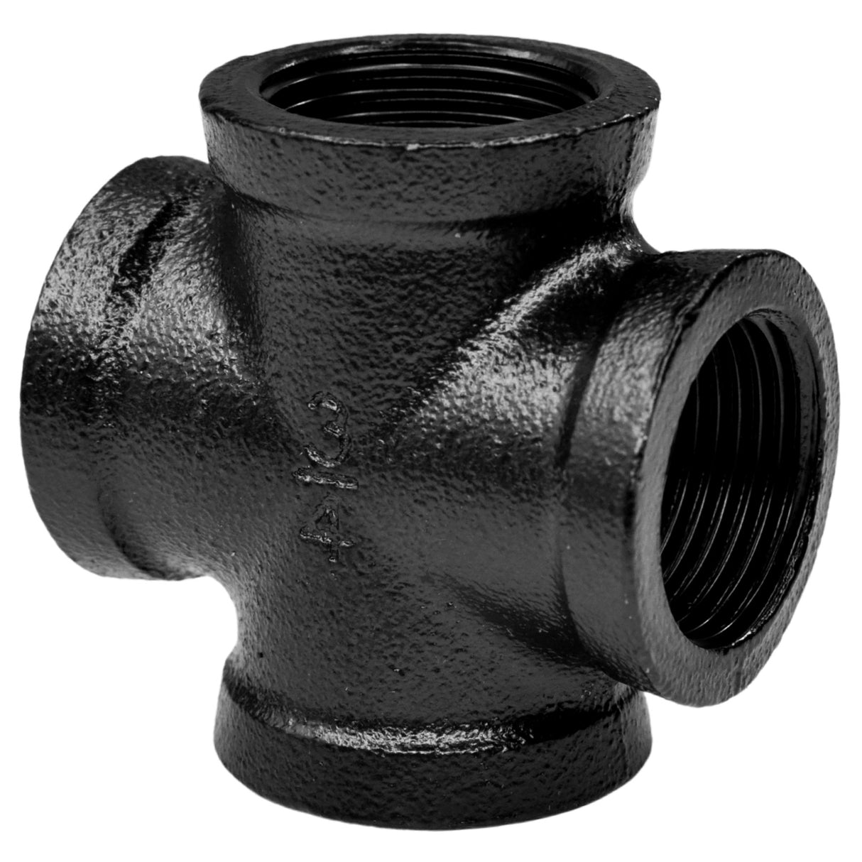 Raccord noir en croix pour décoration industrielle