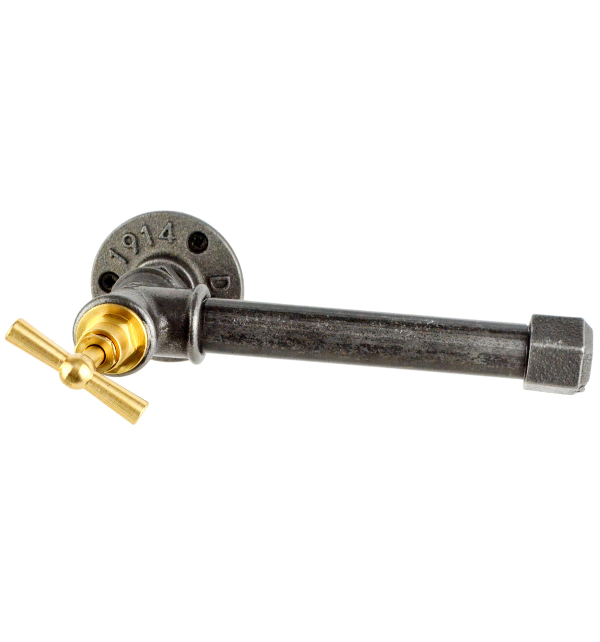 Portarotolo di carta igienica con rubinetto in ottone | Modello 1