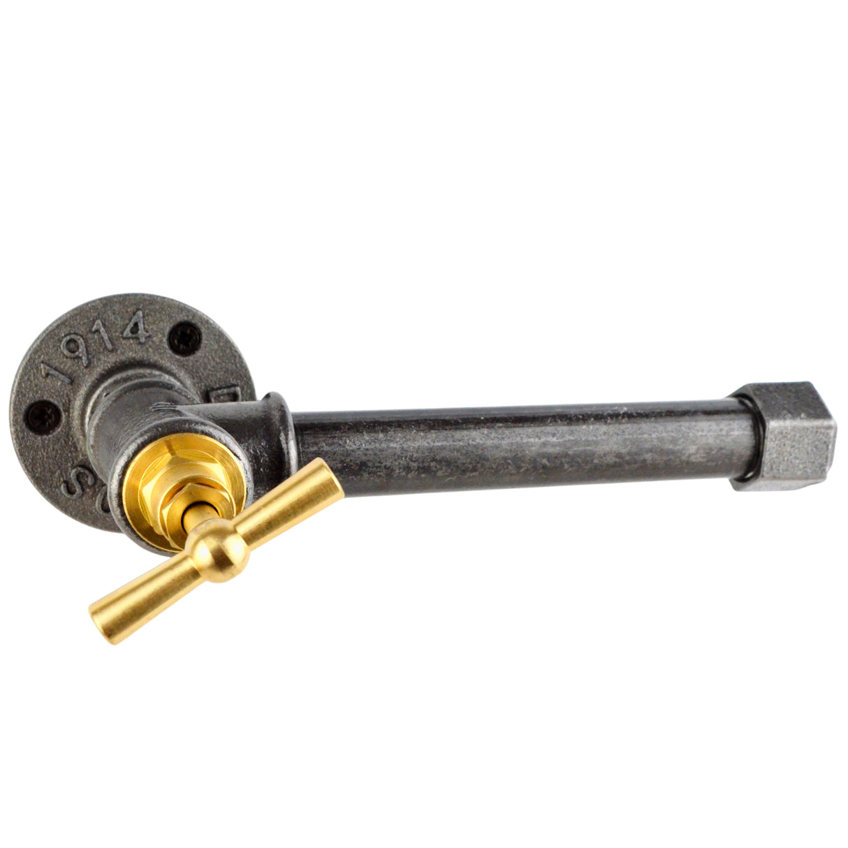 Portarotolo di carta igienica con rubinetto in ottone | Modello 1