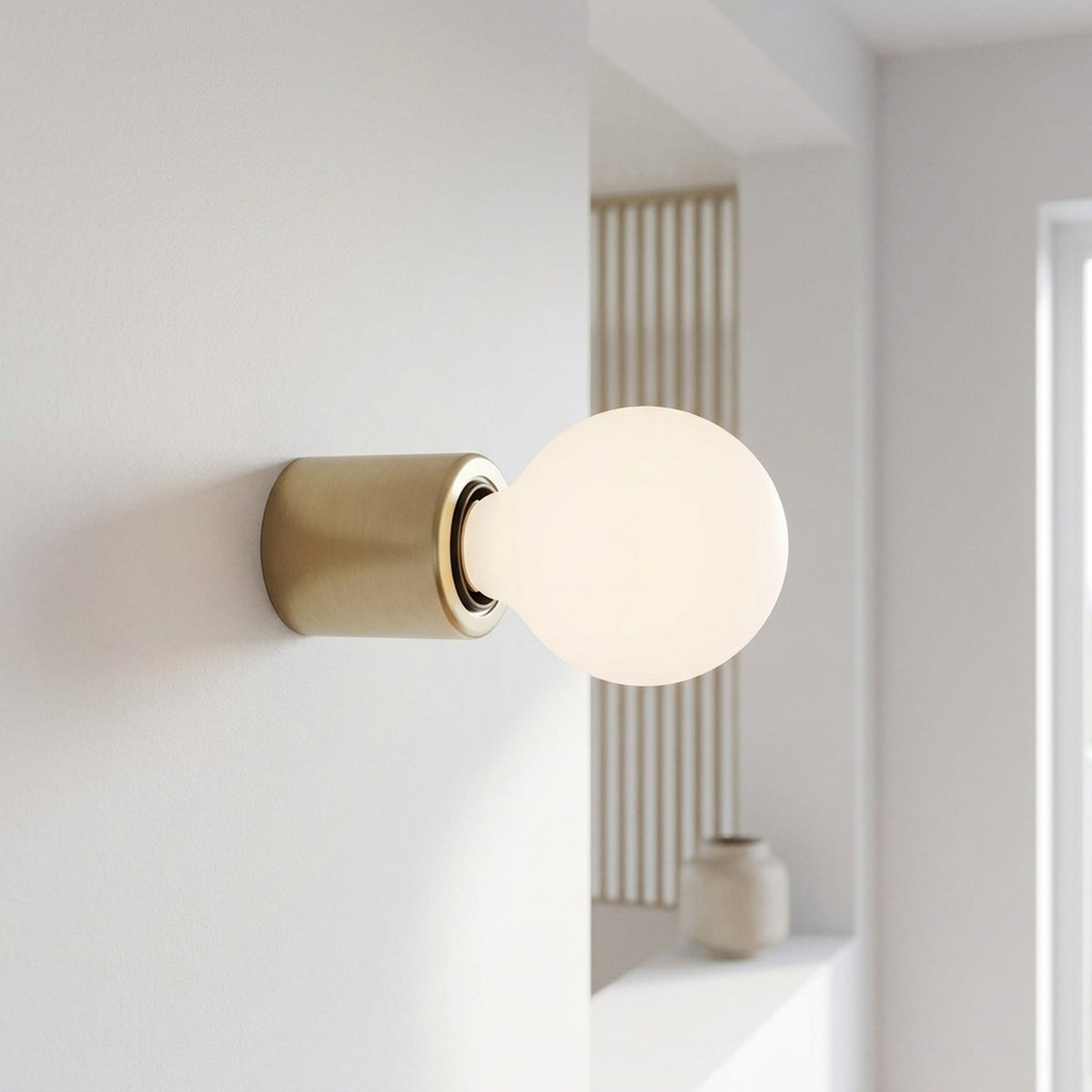Portalampada E27 a parete o soffitto in metallo — Bronzo satinato