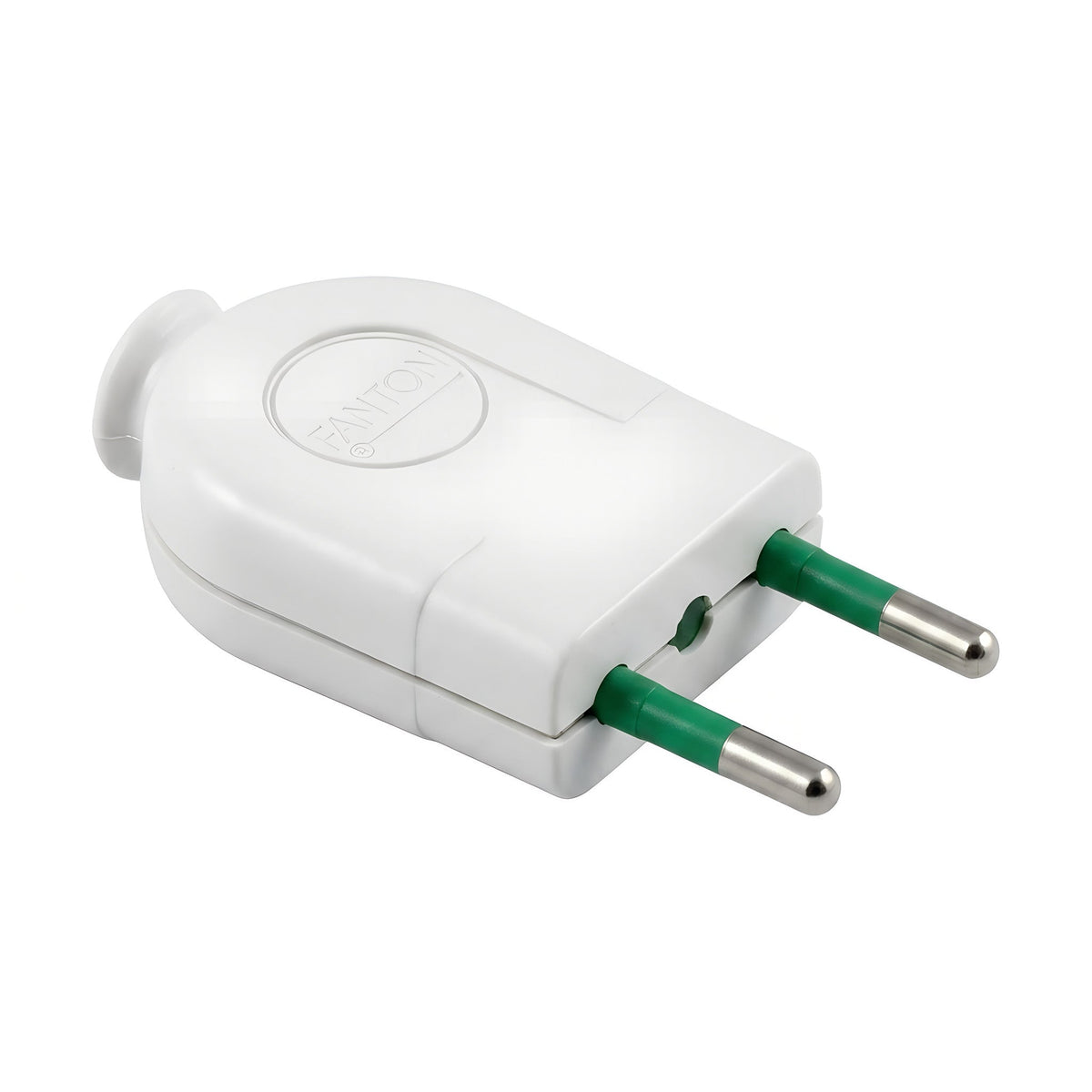 Spina elettrica dritta, modello piccolo per lampada — Bianco
