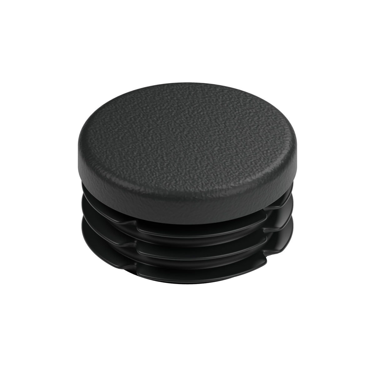 Tappo a lamelle nero per raccordo femmina 3/4″ 20x27, vista dall’alto della testa piatta