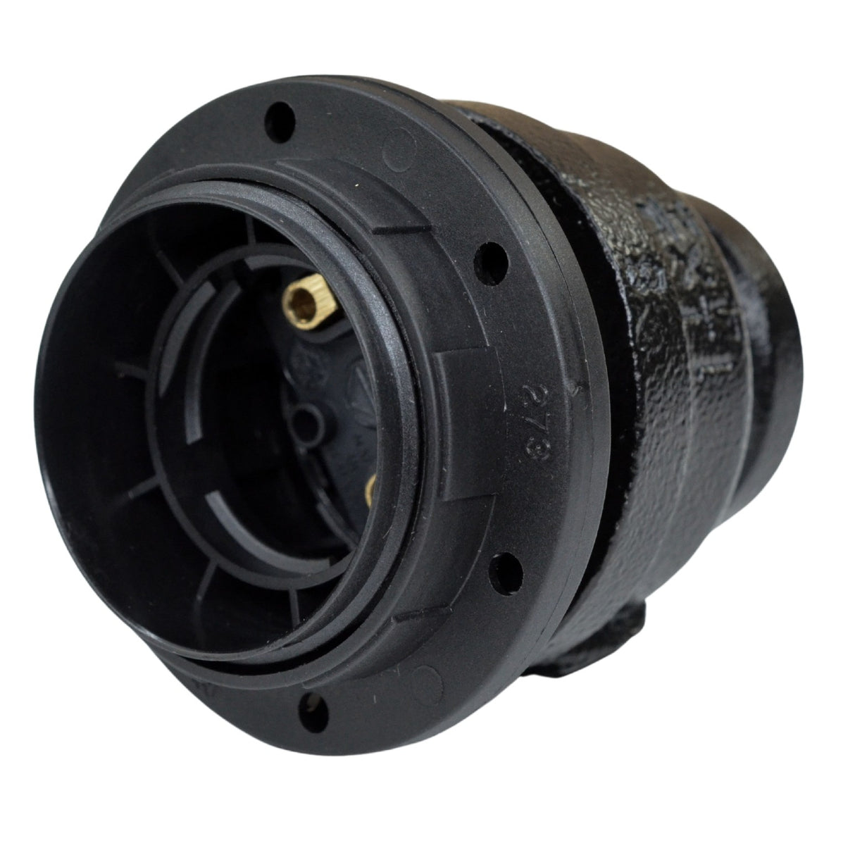 Kit Portalampada E27 Termoplastico su Raccordo – decorazione – vernice nera - kit portalampada per lampada industriale fai-da-te - vista 3