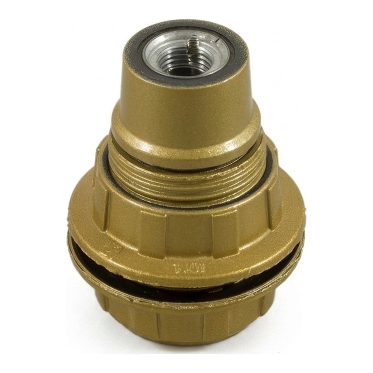 Portalampada E14 in bachelite con doppia ghiera — Oro