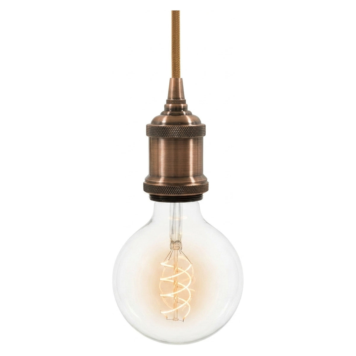 Portalampada E27 in alluminio vintage — Rame