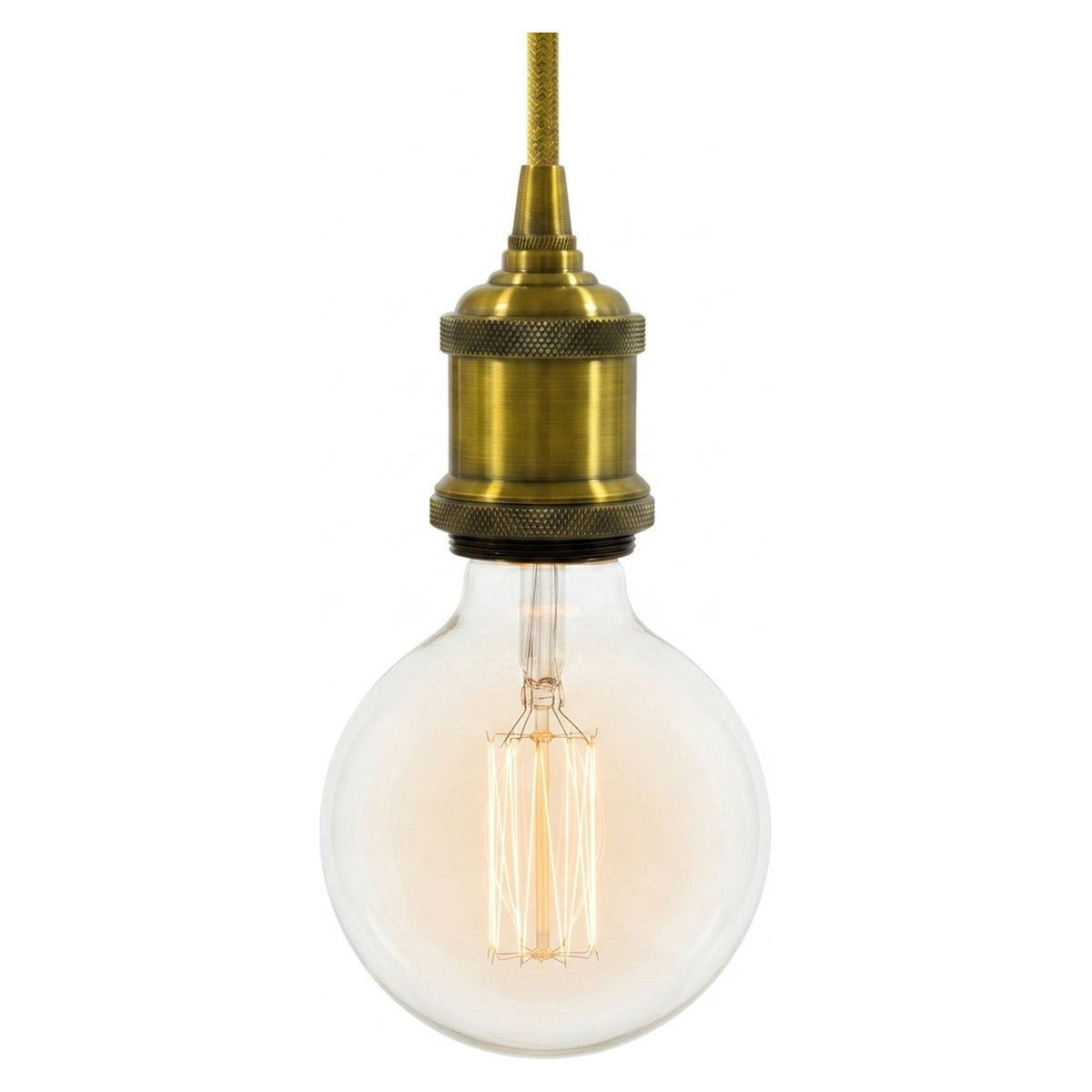 Portalampada E27 in alluminio vintage — Ottone