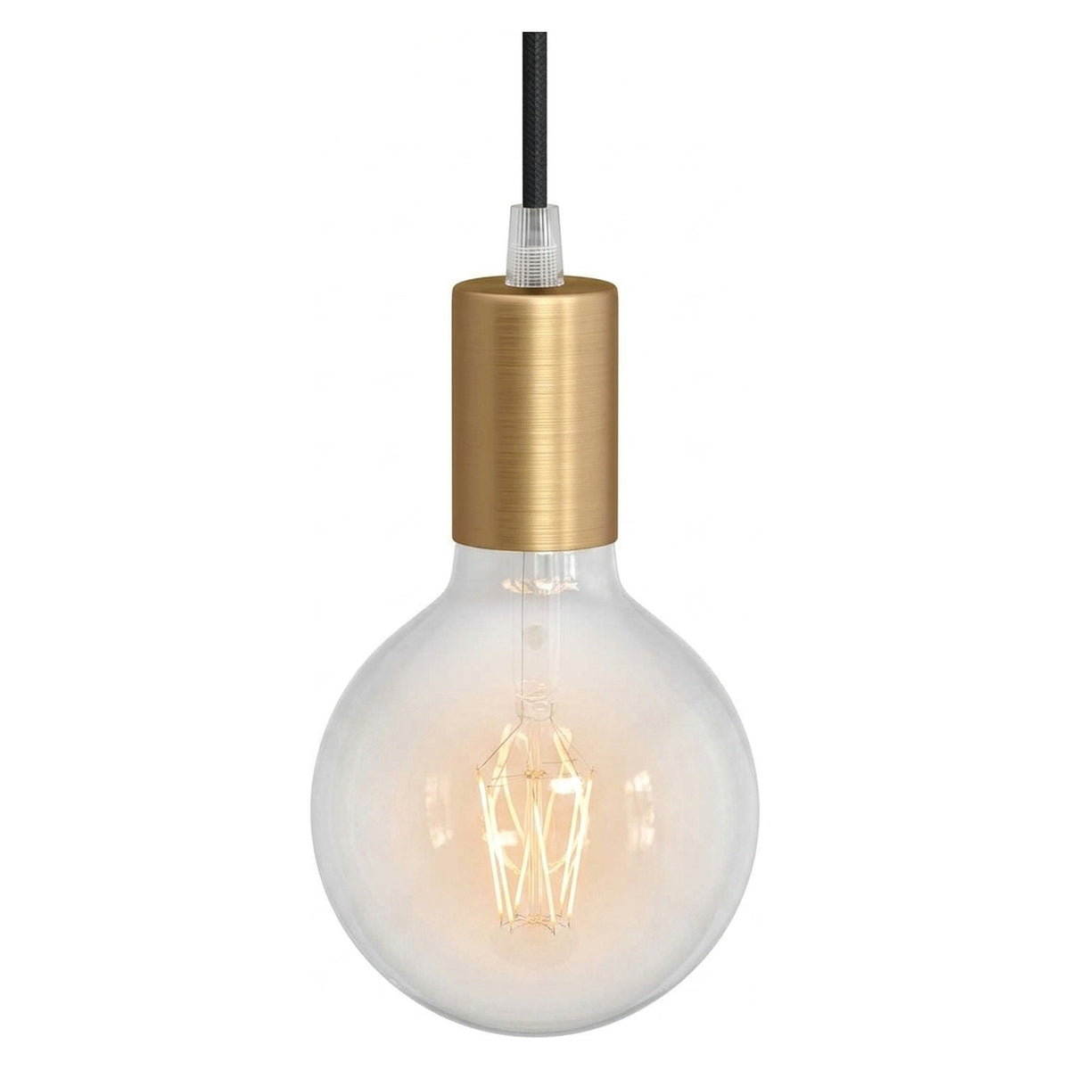 Portalampada E27 cilindrico in metallo — Conico in plastica / Bronzo satinato