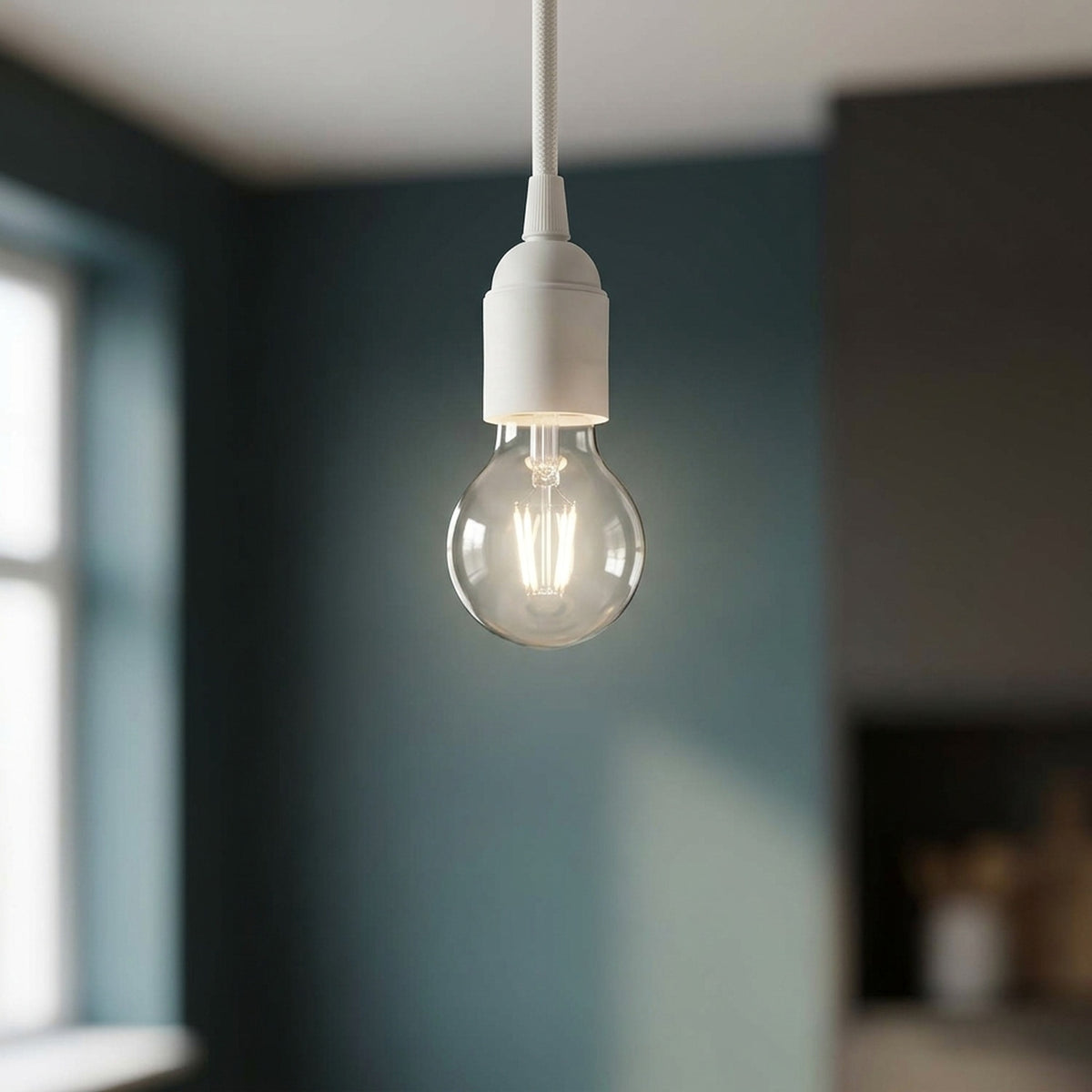 Portalampada E27 in termoplastica — Bianco