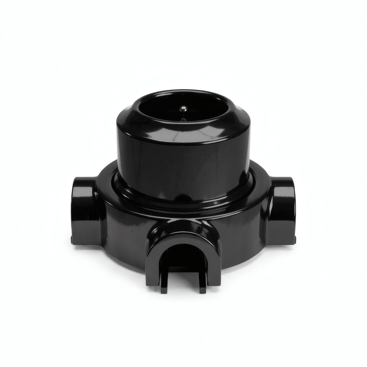 Kit presa a parete e base in porcellana — Francese 2P+T 16 A / Nero / 3 uscite