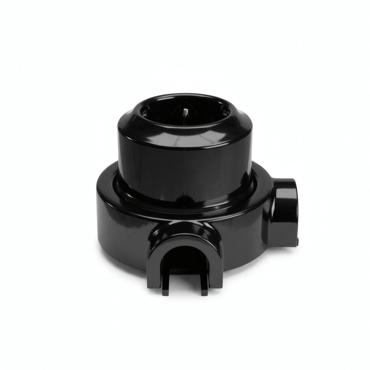 Kit presa a parete e base in porcellana — Schuko 2P+T 16 A / Nero / 2 uscite