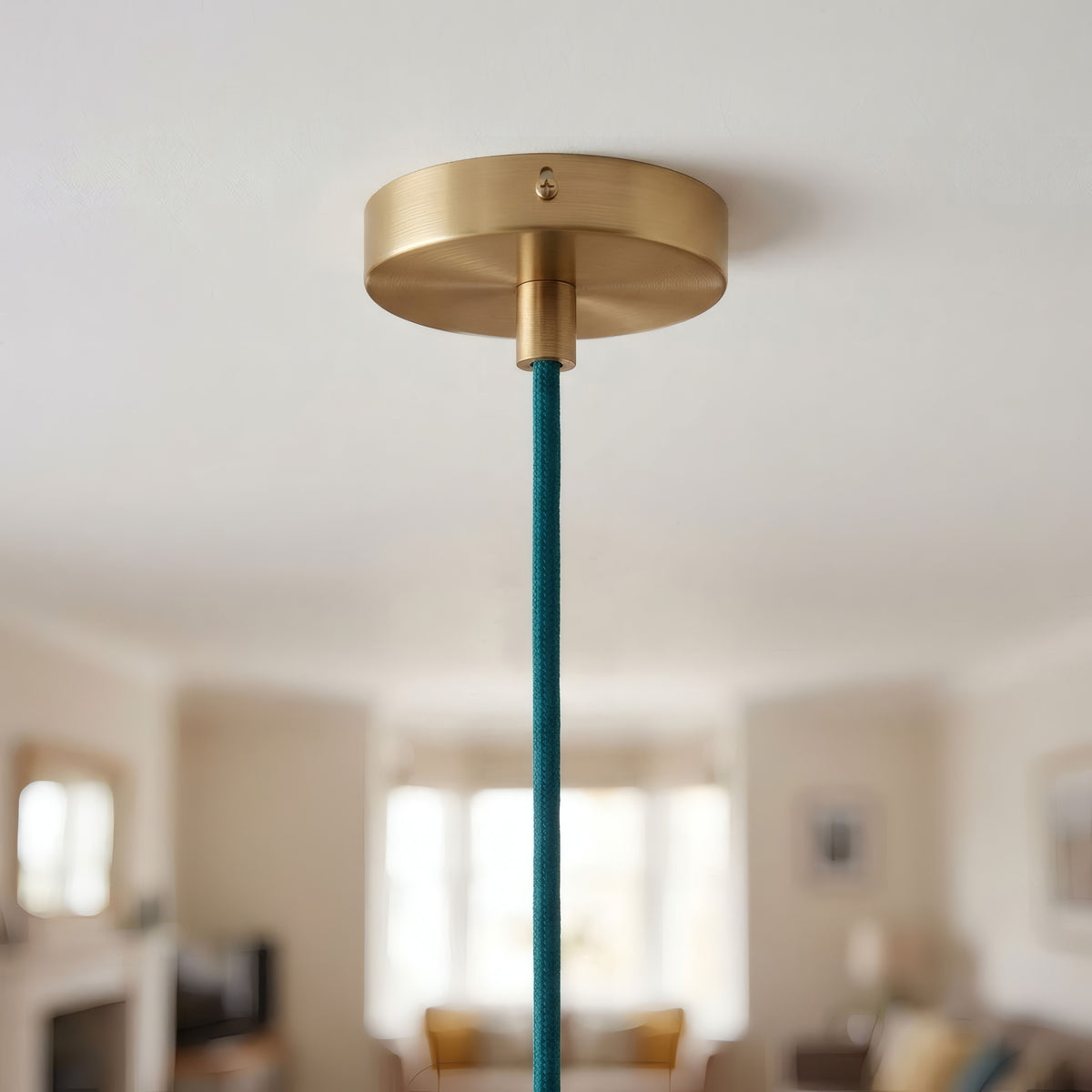 Mini rosone cilindrico in metallo, Ø 83 mm — 1 foro centrale / Conico in termoplastica / Bronzo satinato