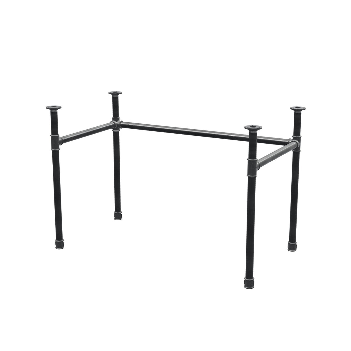 Base per scrivania, struttura a U, ghisa e acciaio Ø 34 mm, 112 × 62 cm, altezza 72 cm