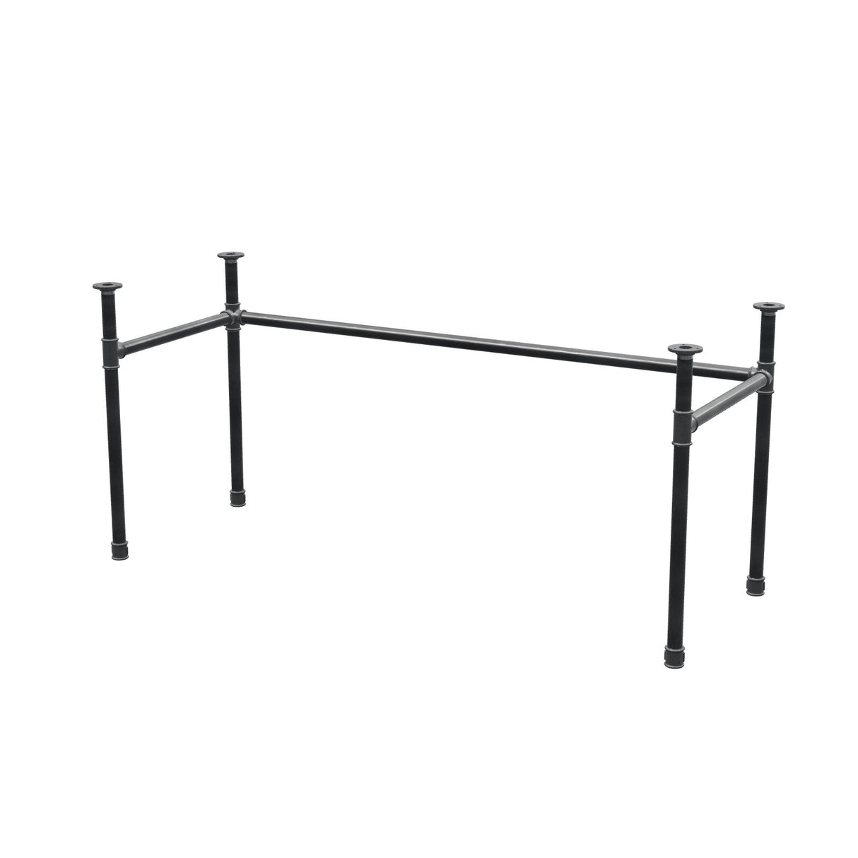 Base per scrivania, struttura a U, ghisa e acciaio Ø 34 mm, 162 × 62 cm, altezza 72 cm