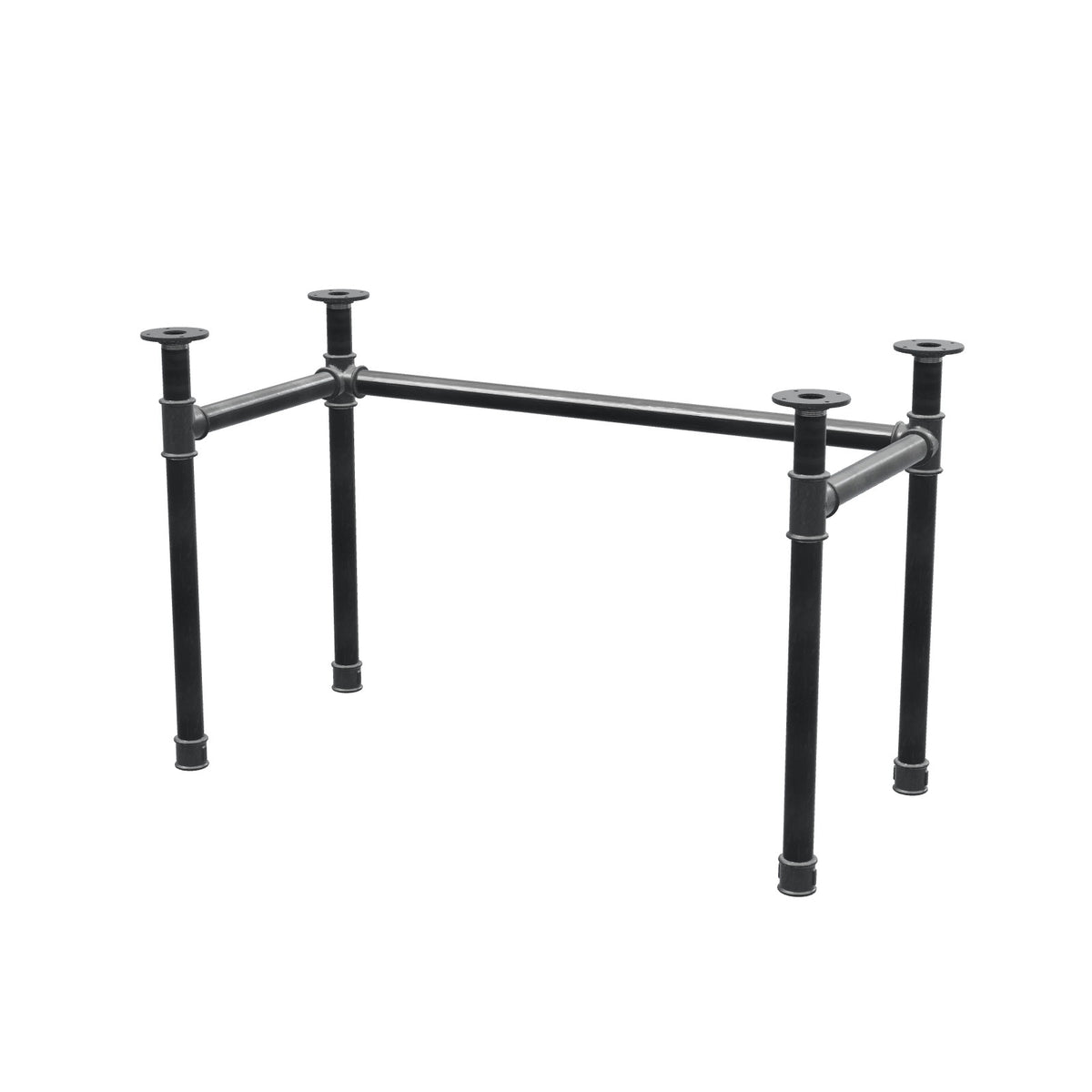 Base per scrivania, struttura a U, ghisa e acciaio Ø 42 mm, 116 × 56 cm, altezza 70 cm