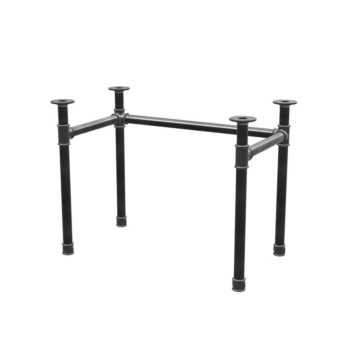 Base per scrivania, struttura a U, ghisa e acciaio Ø 42 mm, 96 × 56 cm, altezza 70 cm