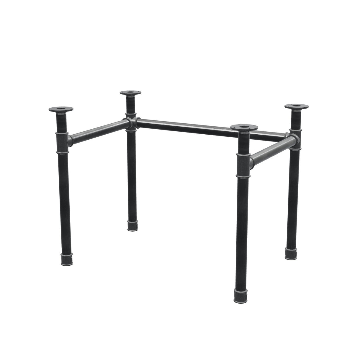 Base per scrivania, struttura a U, ghisa e acciaio Ø 42 mm, 96 × 66 cm, altezza 70 cm
