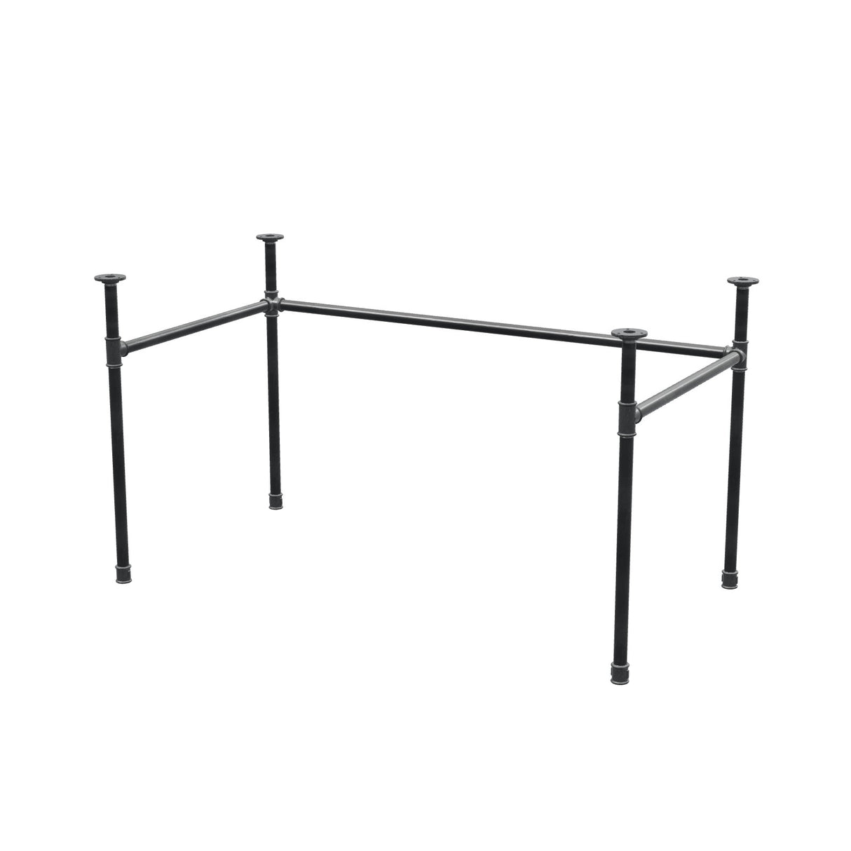 Base per scrivania, struttura a U, ghisa e acciaio Ø 27 mm, 131 × 71 cm, altezza 71 cm