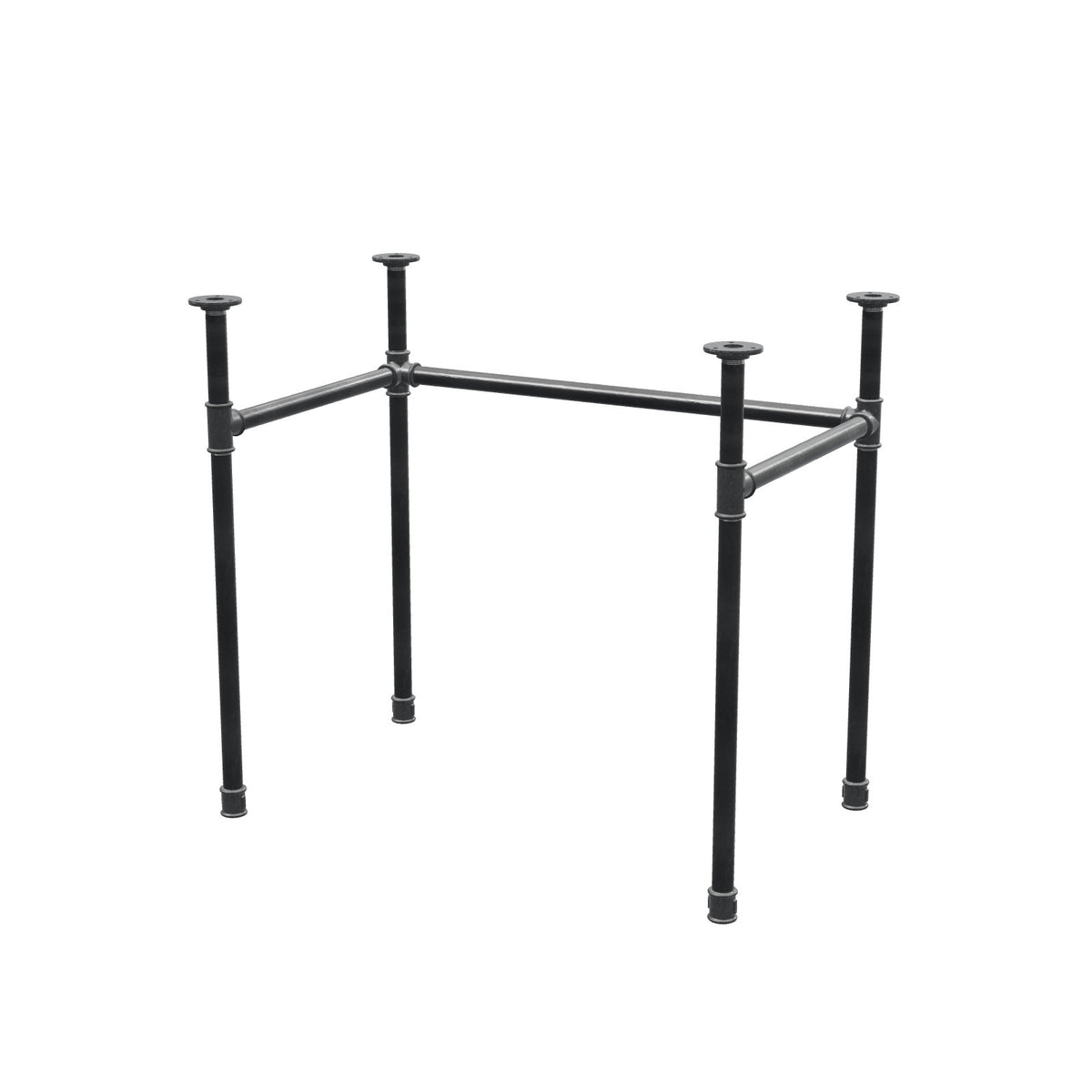 Base per scrivania, struttura a U, ghisa e acciaio Ø 27 mm, 81 × 51 cm, altezza 71 cm