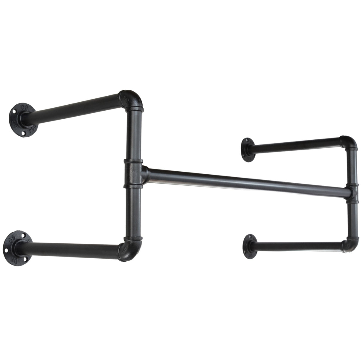 portant mural noir en métal