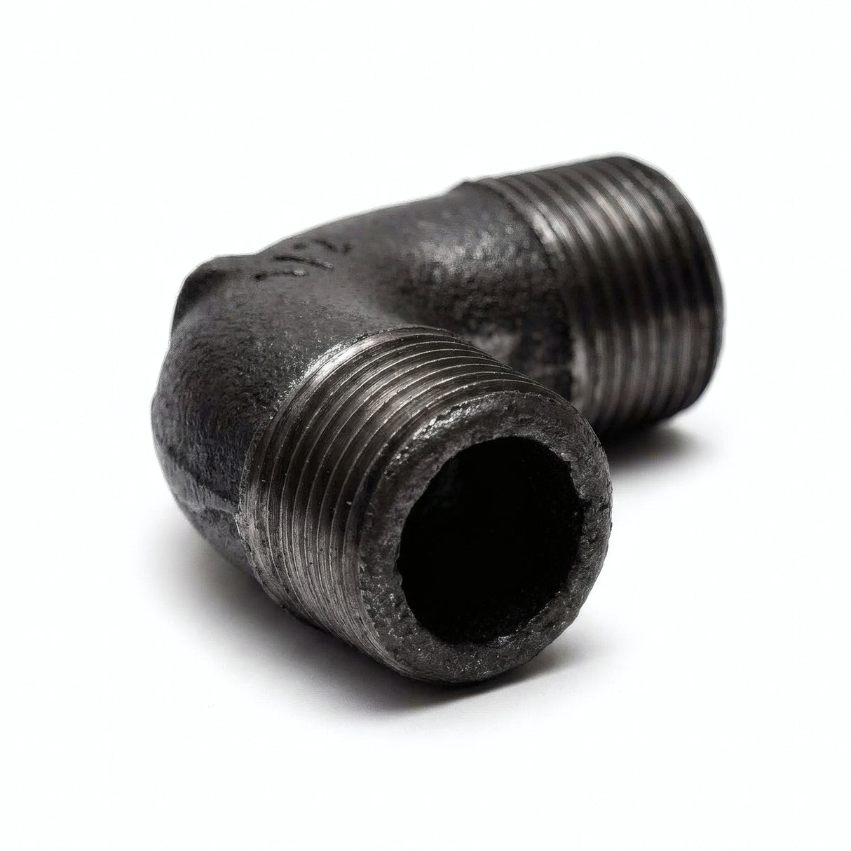 Raccord coude fonte noire 90° Mal/Mal - photo produit fond blanc 1