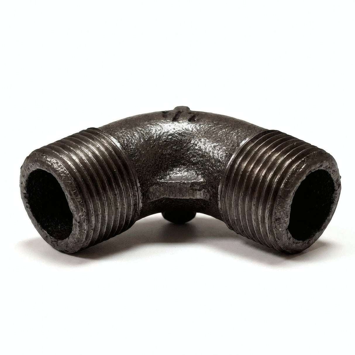 Raccord coude fonte noire 90° Mal/Mal - photo produit fond blanc 2