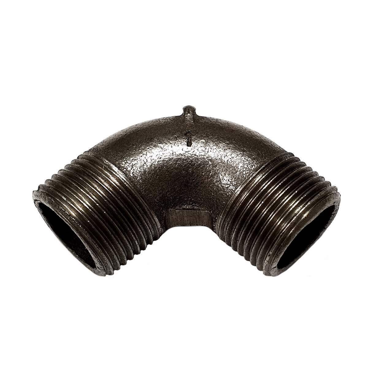 Raccordo gomito in ghisa nera 90° Mal/Mal