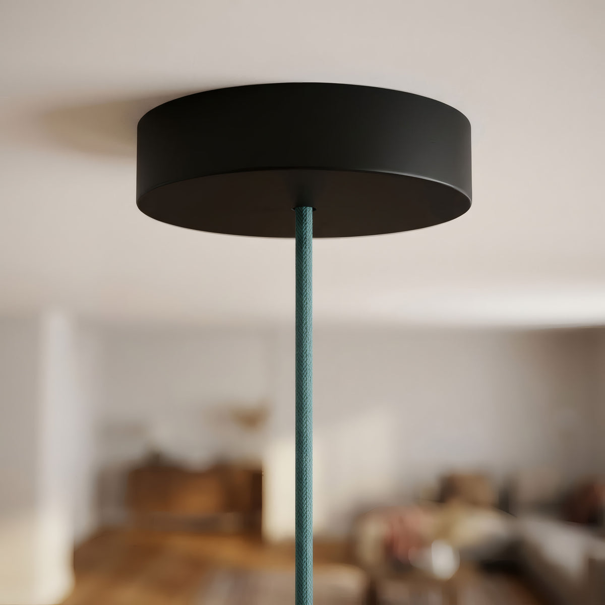 Rosone rotondo in legno, Ø 120 mm — Nero
