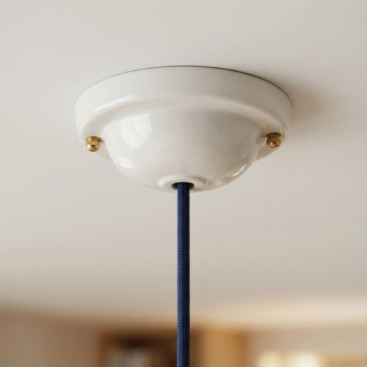 Rosone in ceramica smaltata — Ø 130 mm / Bianco