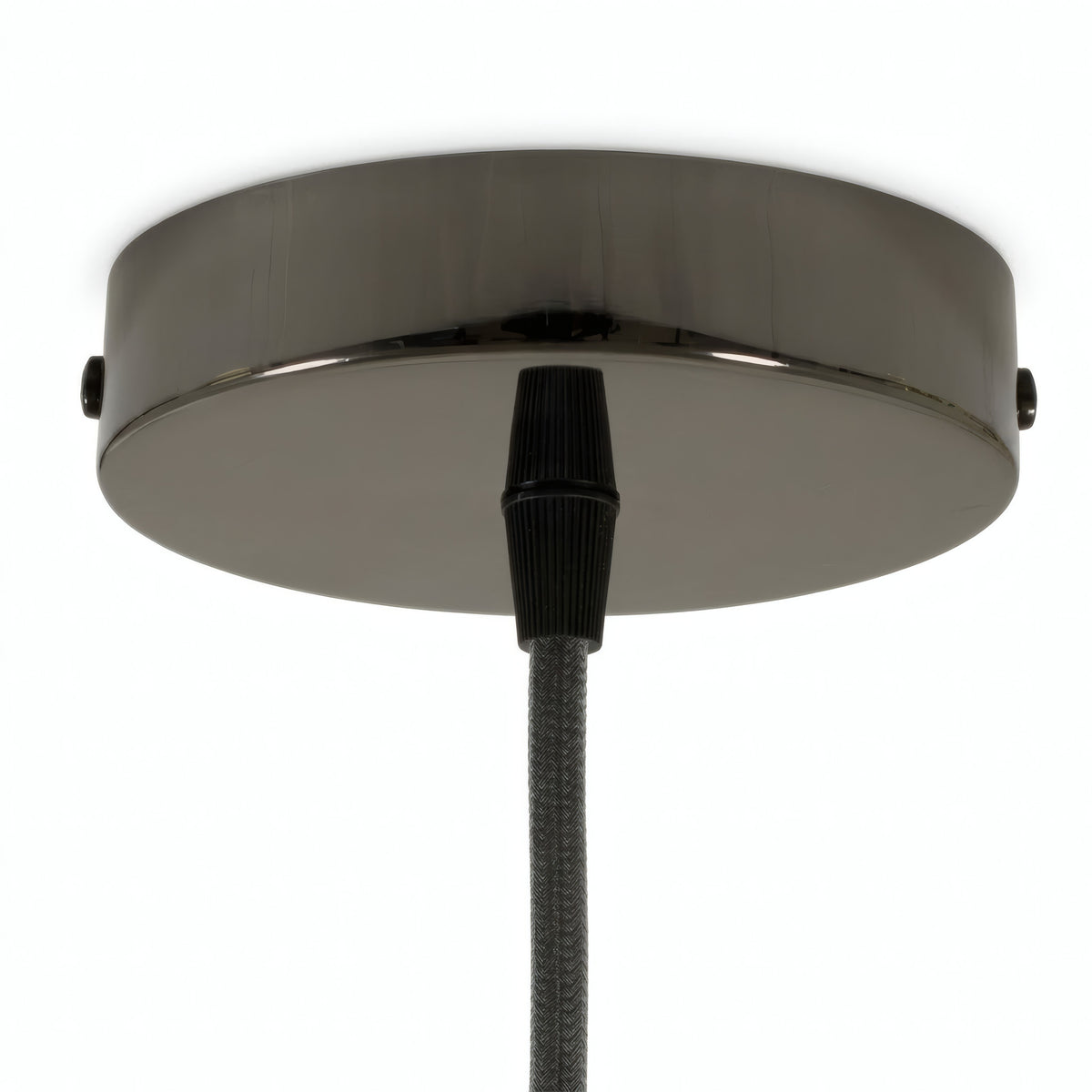 Rosone cilindrico in metallo, Ø 120 mm — Conico in termoplastica / Perla nera