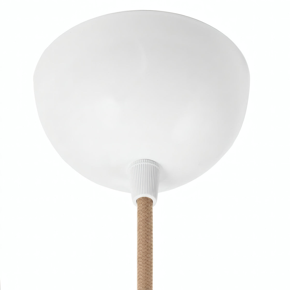 Rosone semisferico in metallo, Ø 100 mm — Bianco lucido