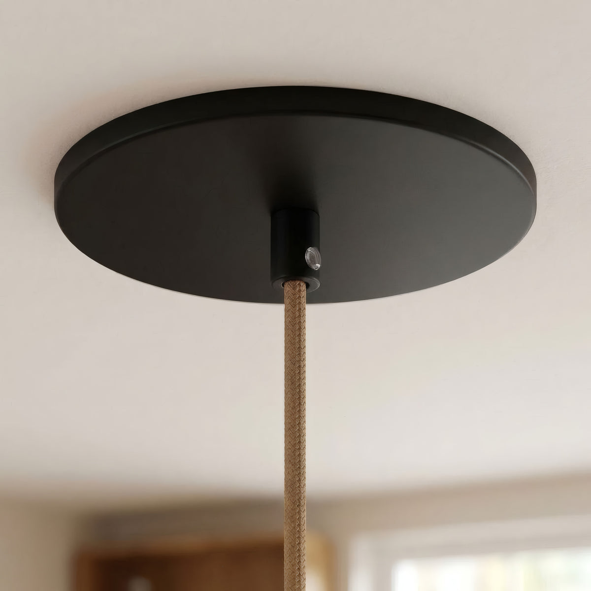 Rosone da incasso a filo, Ø 126 mm — Nero