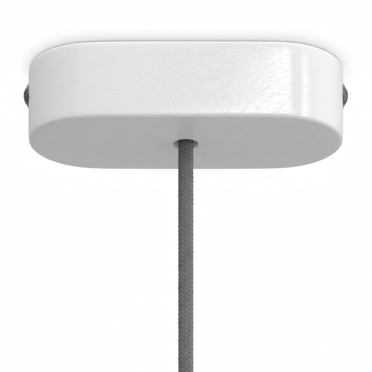 Rosone ovale in legno, 120 × 51 mm — Bianco