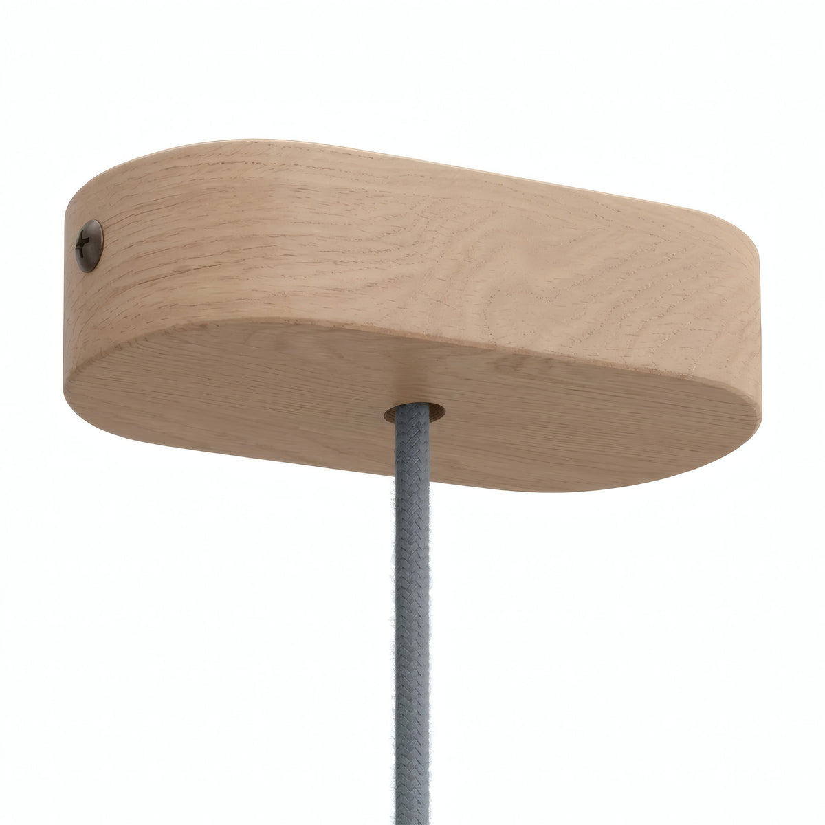 Rosone ovale in legno, 120 × 51 mm — Naturale
