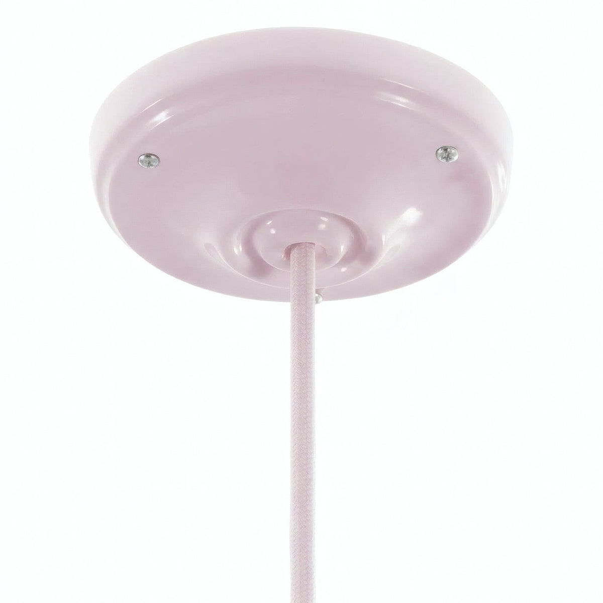 Rosone in porcellana con kit di fissaggio, Ø 105 mm — Rosa antico