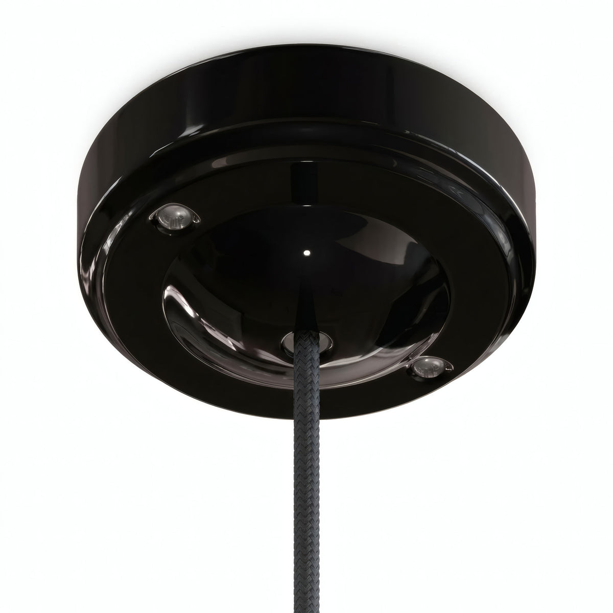 Rosone minimalista in porcellana, Ø 100 mm — Nero