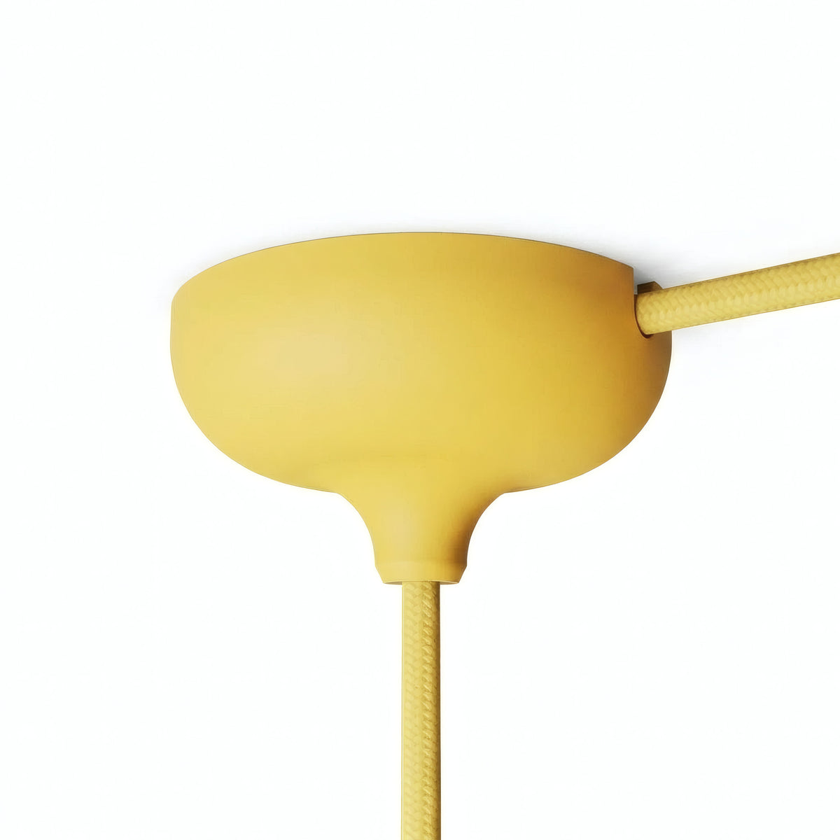 Rosone in silicone Ø 88 mm, foro centrale e uscita laterale — Giallo