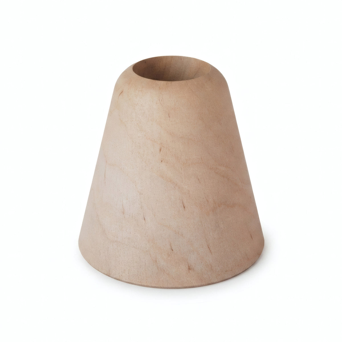 Base per lampada conica in ontano per portalampada E27 — Legno naturale