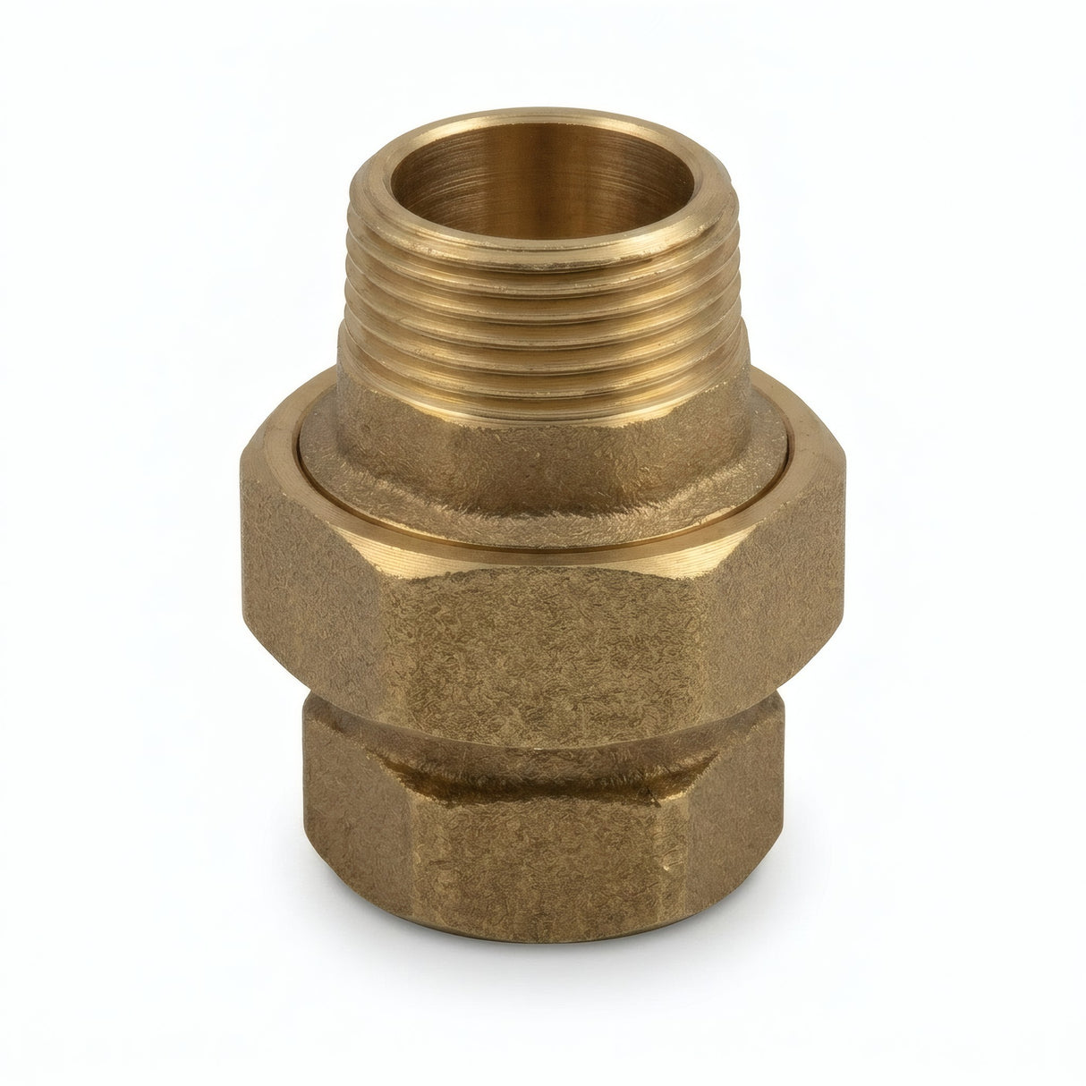 Union droite M/F conique laiton - photo produit fond blanc 3
