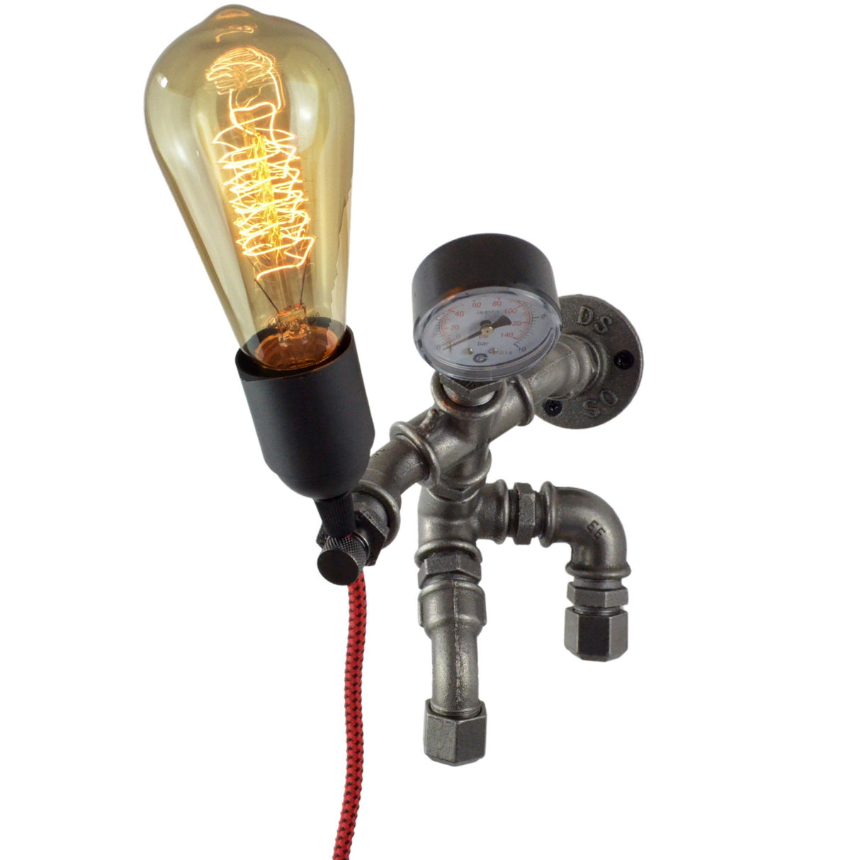 lampe en raccord de plomberie le grimpeur