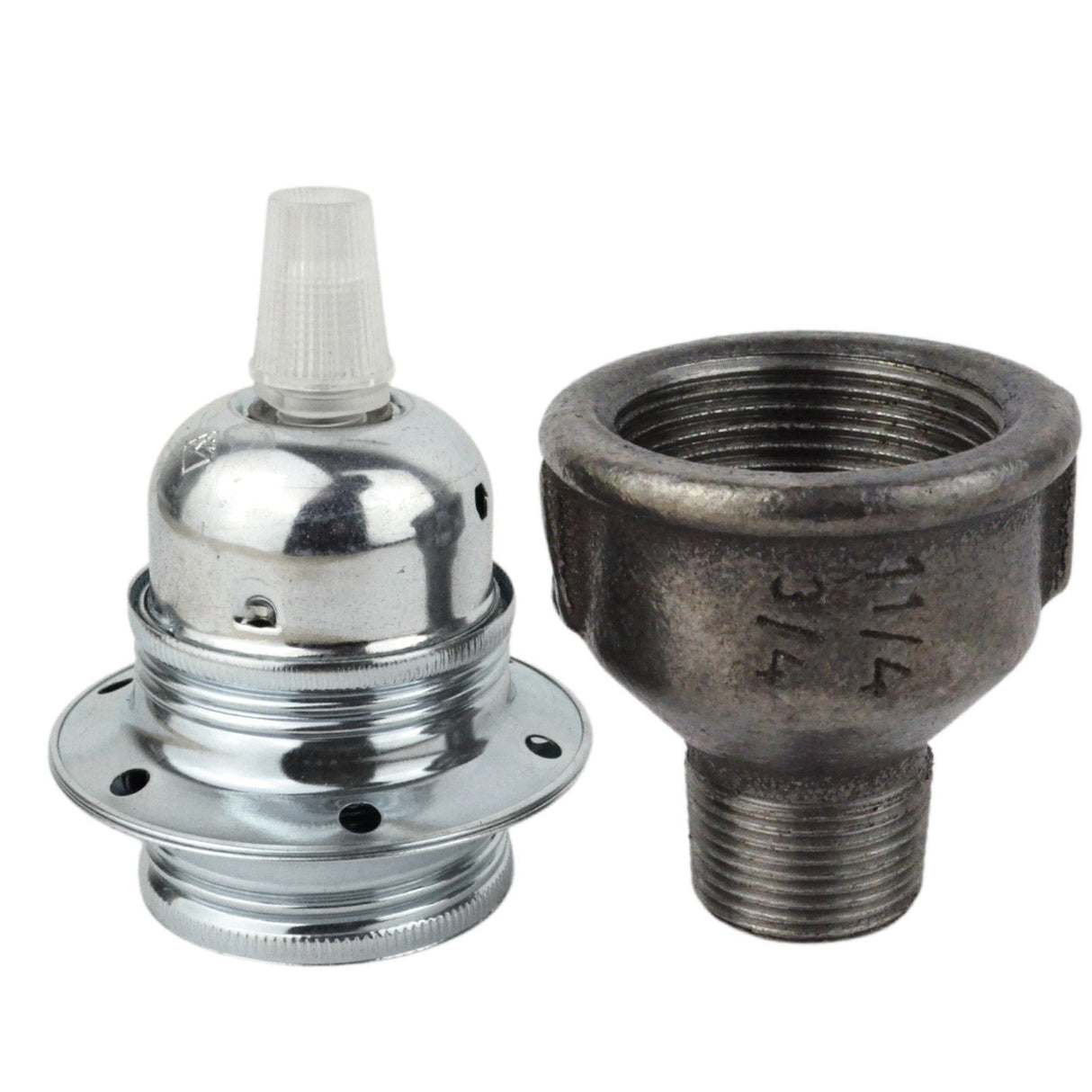 kit douille métal argent brillant E27