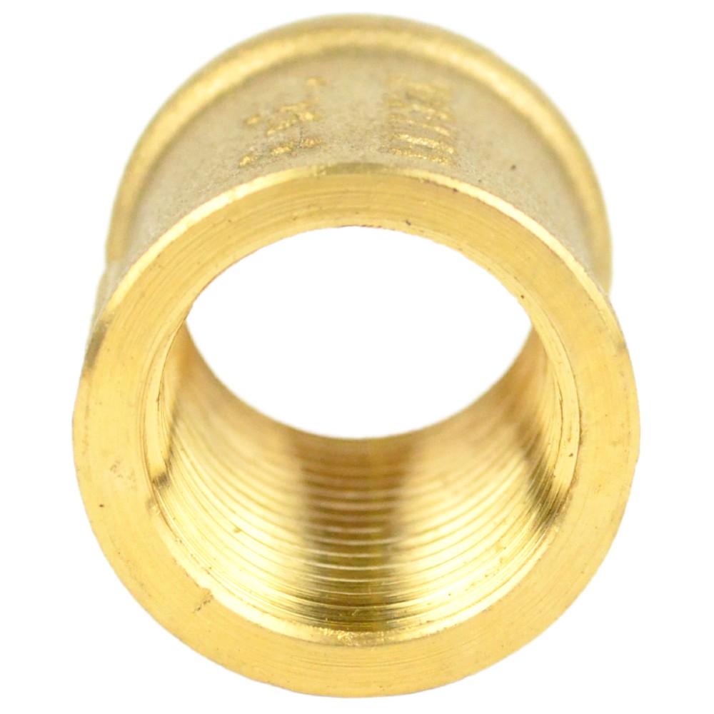 manicotto uguale per impianto idraulico in ottone dorato filettato