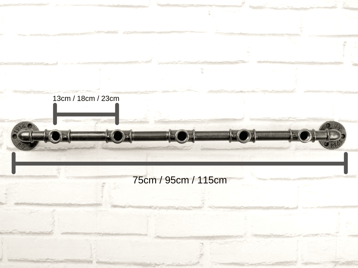 rack 5 crochets industriel en fonte descriptif dimensions
